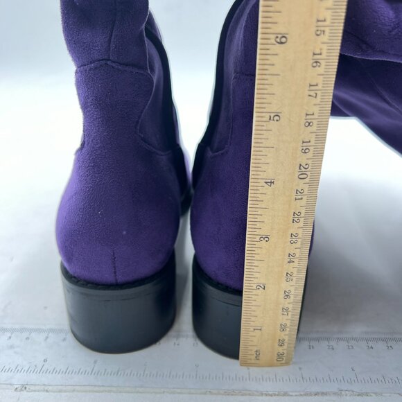 Elegant Purple Heeled Boots - Picture 4 of 6